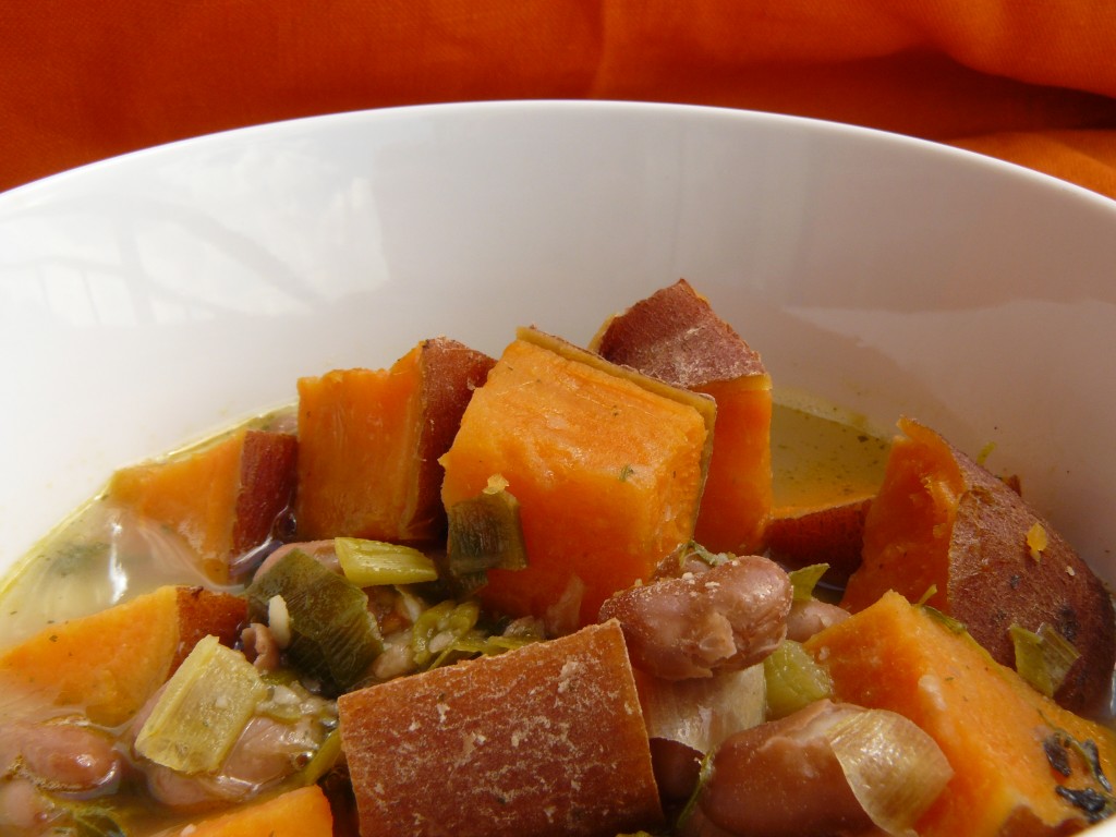 sweet potato and spring onion soup