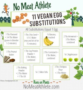 vegan egg substitute infographic