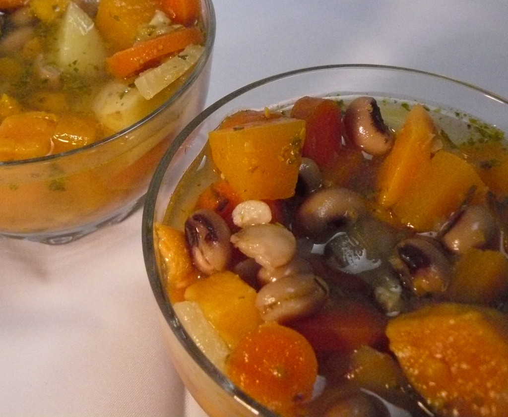 fennel and black eyed bean soup