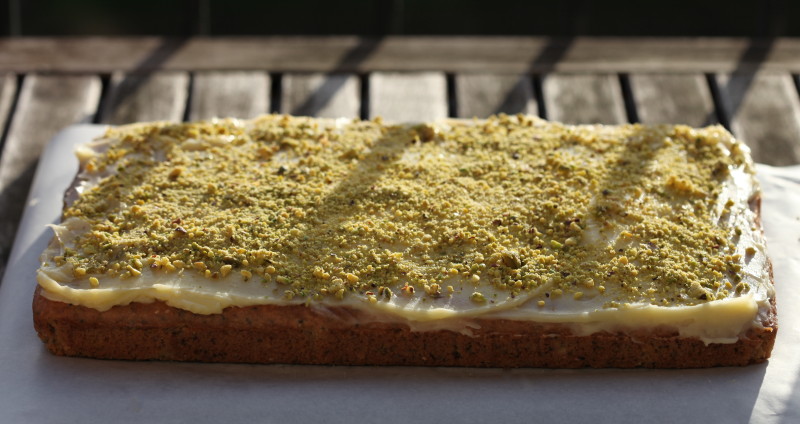 Vegan Rosewater and Pistachio Cake