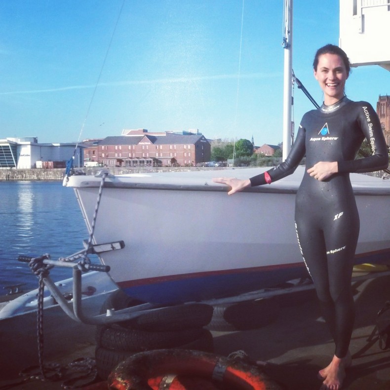 veggie runners Open Water Swimming, Albert Dock, Liverpool