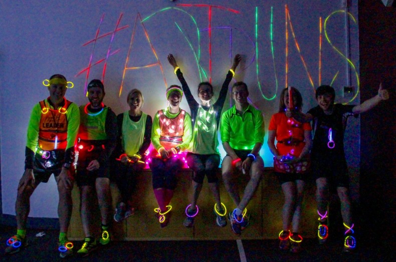 veggie runners space2 light night art runs 2015