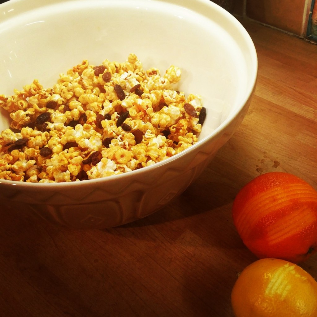 Hot Cross Bun Popcorn