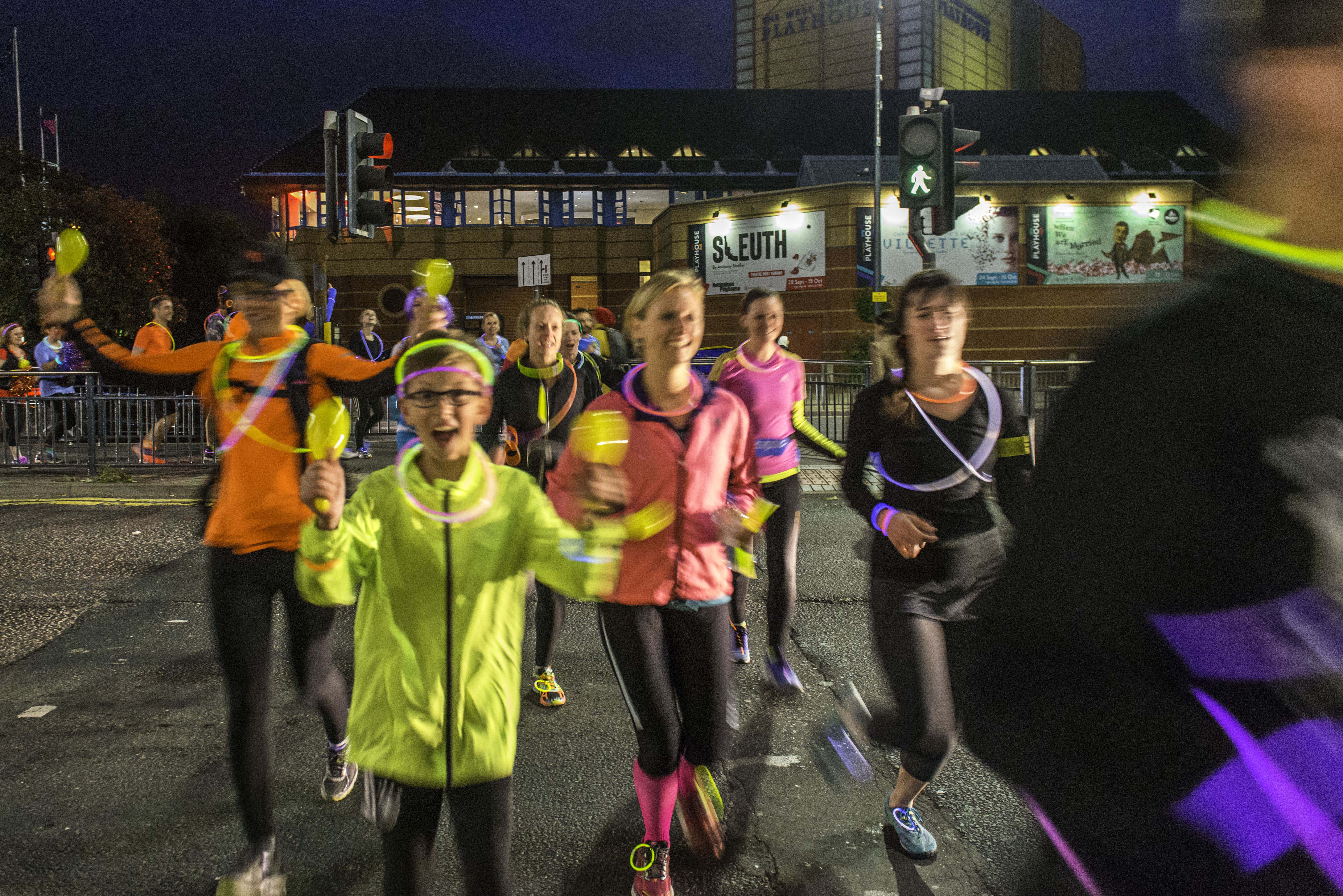 light night leeds art runs, veggie runners art runs, light night runs