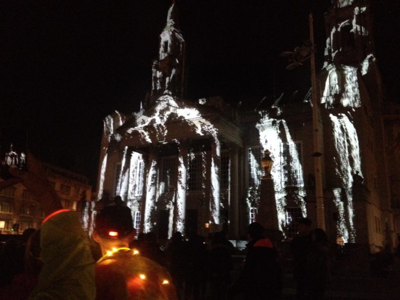 veggie runners light night runs leeds town hall, veggie runner light night leeds, light night leeds, veggie runners art runs, art runs, veggie runners