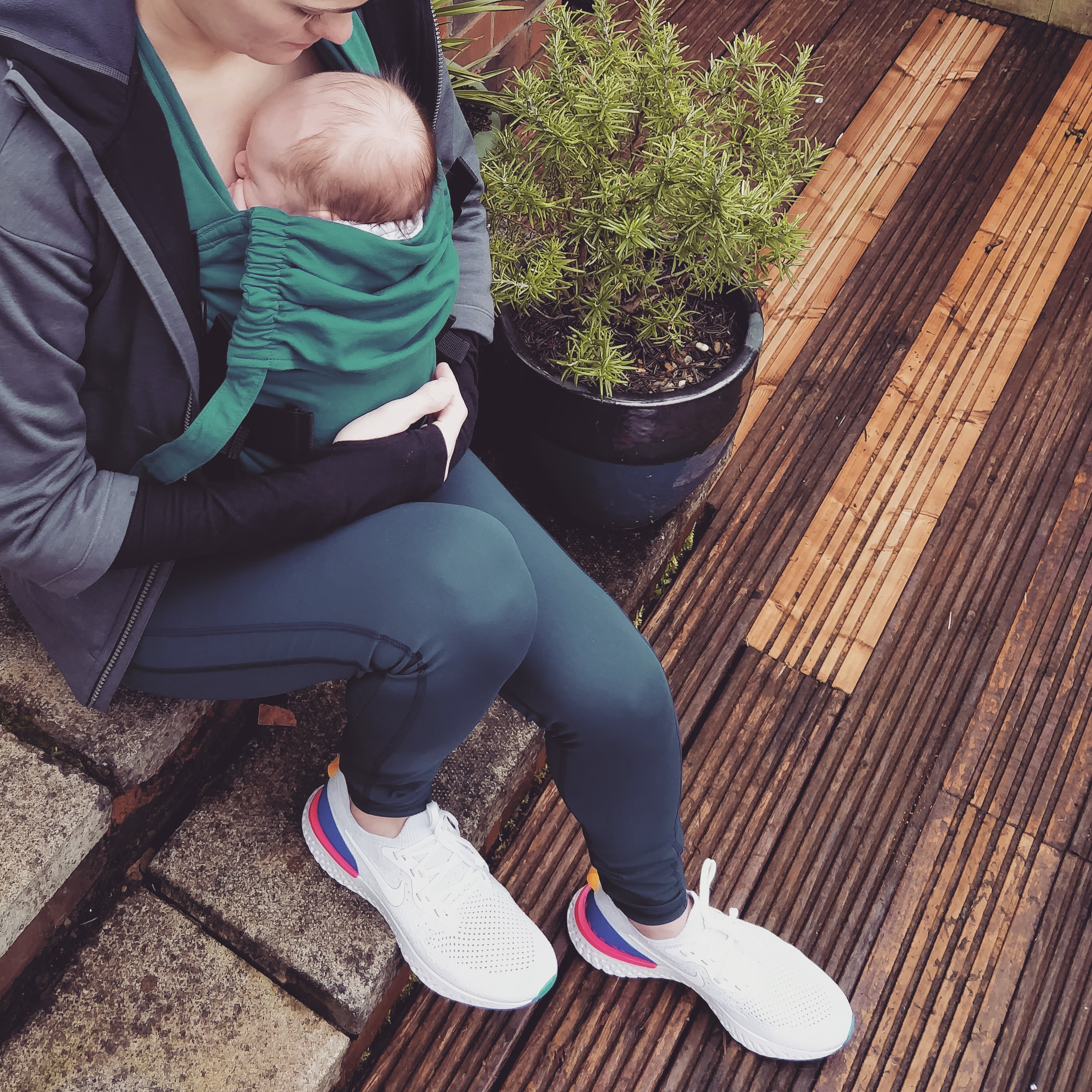 veggie runners nike epic react, nike epic react, veggie runners baby, pregnant fitness, postnatal fitness, postnatal running