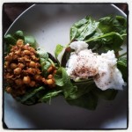 Recovery Breakfast – Poached Egg & Curried Chick Peas