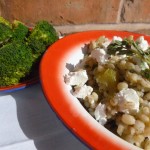 Leek and Celery Barlotto with Goats’ Cheese and Lemon Thyme