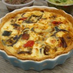 Ras el Hanout Veg Quiche with Feta and Caramelised Onions