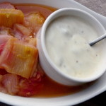 Chia Seed and Roasted Rhubarb Dessert