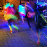 light night art runs, veggie runners, glowing runners